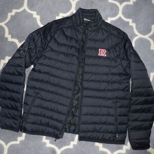 Rutgers Scarlet Knights Mens Puffer Jacket Black Size L